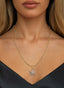 Light of the World Medallion in 14K gold, worn on a necklace, symbolizing Christ’s guiding light.
