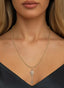 Secret Weapon Medallion (Large) in 14K gold, on a necklace, symbolizing God's purpose and timing.