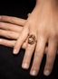 Model wearing 7.52ct morganite and diamond ring, displaying size, proportion, and elegance.