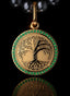 Inspocco's Roots & Branches Medallion with Emeralds, inspired by Romans 11:16-18.
