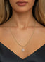 Tears of Joy Medallion in gold, worn on a necklace, representing faith, endurance, and victory!