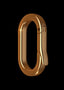 Front of 14K gold hinge connector, for attaching medallions to bracelets and necklaces.
