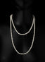 Cream freshwater pearl necklace in double loop, a symbol of divine worth.