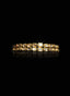 Close up of rose cut diamond double strand bracelet in 22K yellow gold, highlighting its elegance.